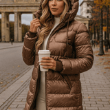 Lina - Duga topla jakna s kapuljačom