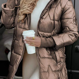 Lina - Duga topla jakna s kapuljačom